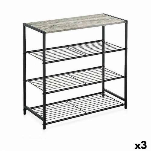 Polica Confortime Crna Metal 60 x 30 x 63,5 cm (3 kom.) Cijena