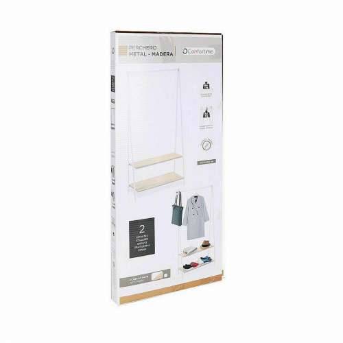 Mēteļu stends Confortime Bijela Drvo Metal 80 x 40 x 160 cm Cijena