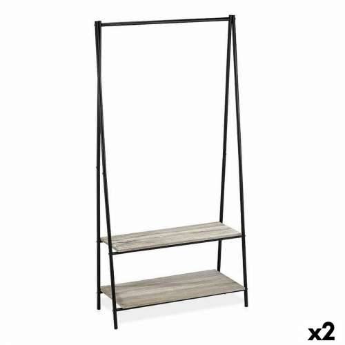 Mēteļu stends Confortime Crna Drvo Metal 80 x 40 x 160 cm Cijena