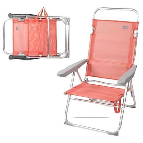 Stolica za za plažu Aktive Roza 48 x 57 x 99 cm Više položaja Cijena