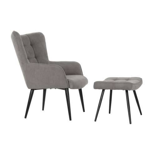 Fotelja DKD Home Decor Crna Siva 69 x 77 x 91 cm Cijena