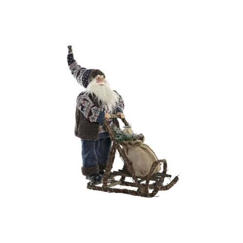 Božićni ukras DKD Home Decor Plava Smeđa Drvo Djeda Mraz 42 x 25 x 48 cm Cijena