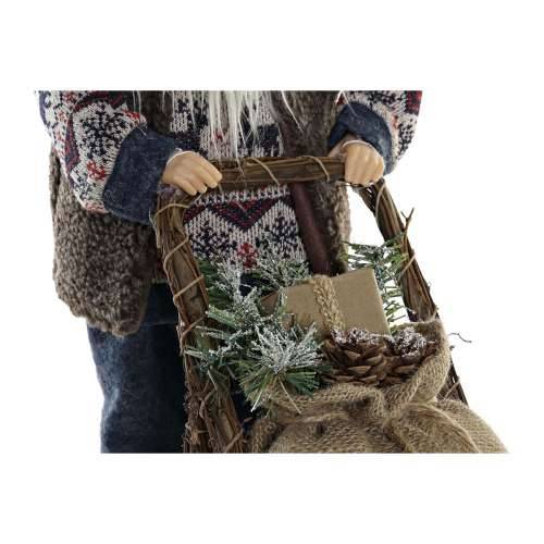 Božićni ukras DKD Home Decor Plava Smeđa Drvo Djeda Mraz 42 x 25 x 48 cm Cijena