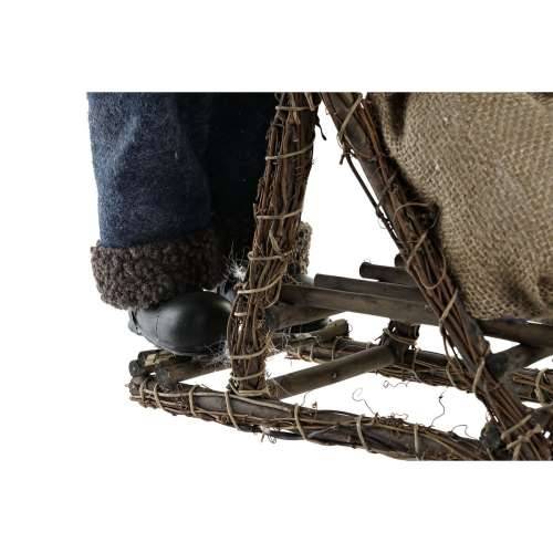 Božićni ukras DKD Home Decor Plava Smeđa Drvo Djeda Mraz 42 x 25 x 48 cm Cijena