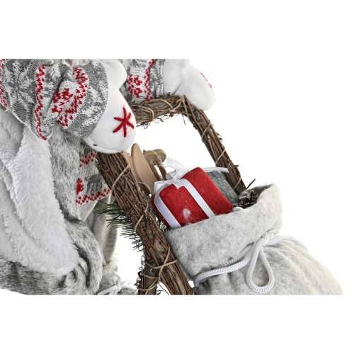 Božićni ukras DKD Home Decor Djeda Mraz Siva Drvo 42 x 22 x 48 cm Cijena