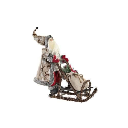 Božićni ukras DKD Home Decor Crvena Siva Drvo Djeda Mraz 42 x 22 x 48 cm Cijena