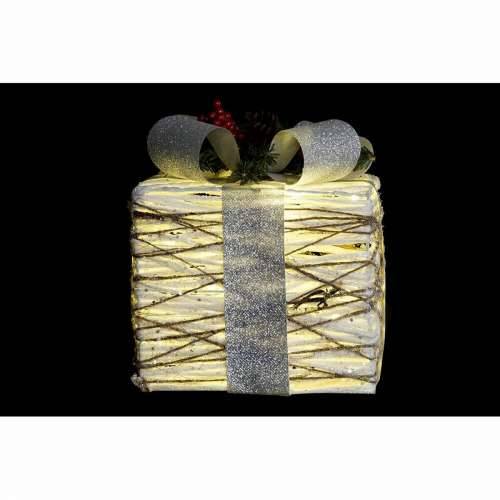 Set ukrasnih kutija DKD Home Decor LED Bijela Srebrna 25 x 25 x 28 cm (3 Dijelovi) Cijena