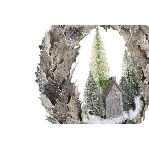 Božićni vijenac DKD Home Decor LED Svjetlo Kuće 46 x 7,5 x 46 cm Cijena