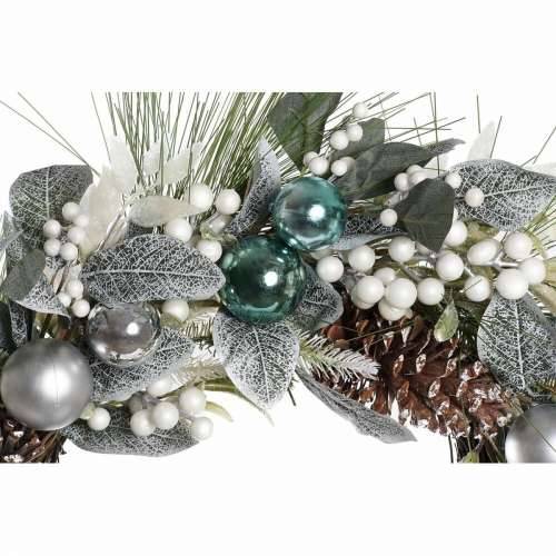 Coroană de Crăciun DKD Home Decor Plava Srebrna PVC 60 x 60 x 12 cm Cijena