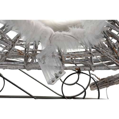 Božićni ukras DKD Home Decor Sob i saonice Bijela ispleten od pruća Sob 75 x 20 x 53 cm Cijena