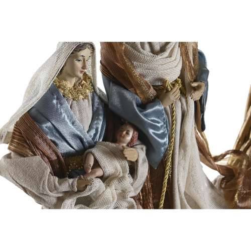 Božićne jaslice DKD Home Decor Plava zlatan Kruna 30 x 5 x 30 cm 50 x 10 x 57 cm Cijena
