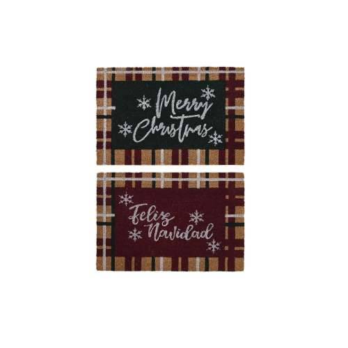 Prostirač DKD Home Decor Bijela Smeđa Crvena Zelena PVC Kokosova vlakna 60 x 40 x 1,5 cm (2 kom.) Cijena