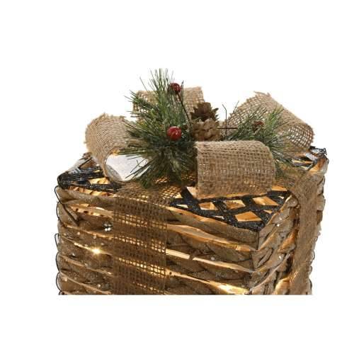 Božićni ukras DKD Home Decor Prirodno 25 x 25 x 25 cm (3 Dijelovi) Cijena