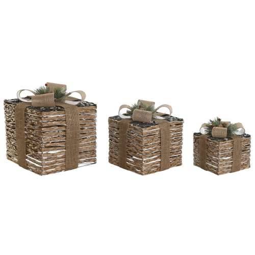 Božićni ukras DKD Home Decor Prirodno 25 x 25 x 25 cm (3 Dijelovi) Cijena