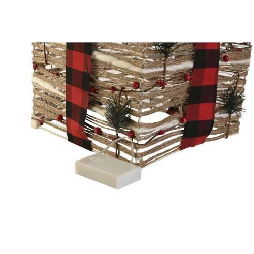 Božićni ukras DKD Home Decor Crvena Prirodno 25 x 25 x 25 cm (3 Dijelovi) Cijena