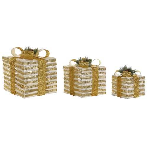 Božićni ukras DKD Home Decor Bijela Crvena zlatan 25 x 25 x 25 cm (3 Dijelovi) Cijena