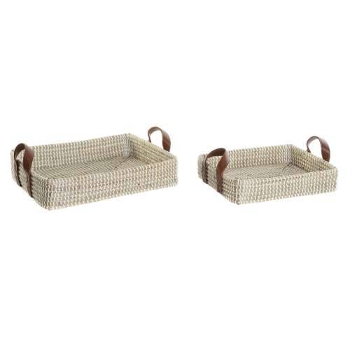 Set pladnjeva DKD Home Decor Prirodno Svijetlo smeđi gradski 41 x 32 x 9 cm (2 kom.) Cijena