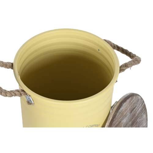 Ukrasni kanistar Home ESPRIT Rumena Zelena Siva Tamno smeđi Metal Paulovnija Vintage 38 x 38 x 48 cm (3 kom.) Cijena