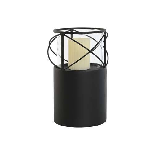 Svijećnjak Home ESPRIT Crna Metal Kristal 24,5 x 24,5 x 46 cm (2 kom.) Cijena