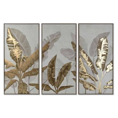 Set od tri slike Home ESPRIT Dlanovi Tropsko 180 x 4 x 120 cm (3 Dijelovi) Cijena