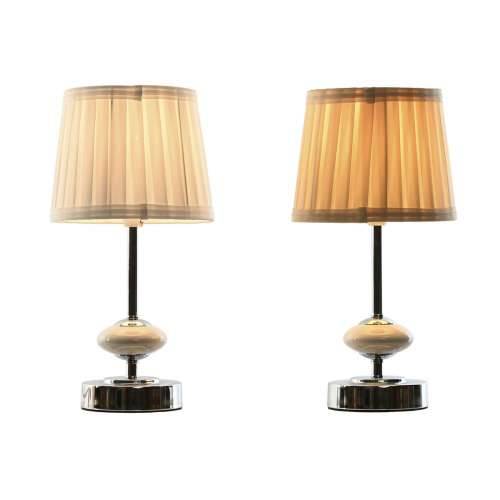Stolna svjetiljka Home ESPRIT Bijela Bež Metal Porculan 20 W 220 V 17,5 x 17,5 x 35 cm (2 kom.) Cijena