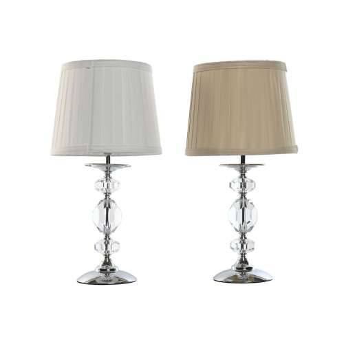 Stolna svjetiljka Home ESPRIT Bijela Bež Metal 25 W 220 V 22 x 22 x 45 cm (2 kom.) Cijena