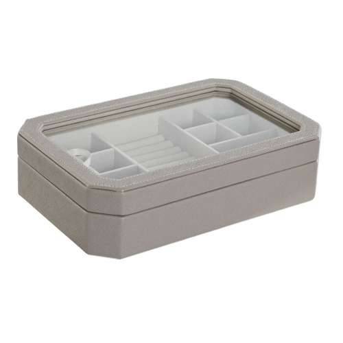 Kutija za nakit Home ESPRIT Bež Kristal 30 x 21 x 6 cm Cijena