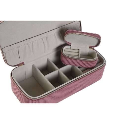 Kutija za nakit Home ESPRIT Krema Purpurnocrven 20,5 x 10 x 6 cm (2 Dijelovi) Cijena