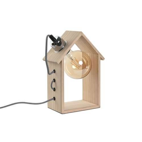 Stolna svjetiljka Home ESPRIT Smeđa Srebrna Prirodno Drvo Borovina 50 W 220 V 18 x 10 x 25 cm Cijena
