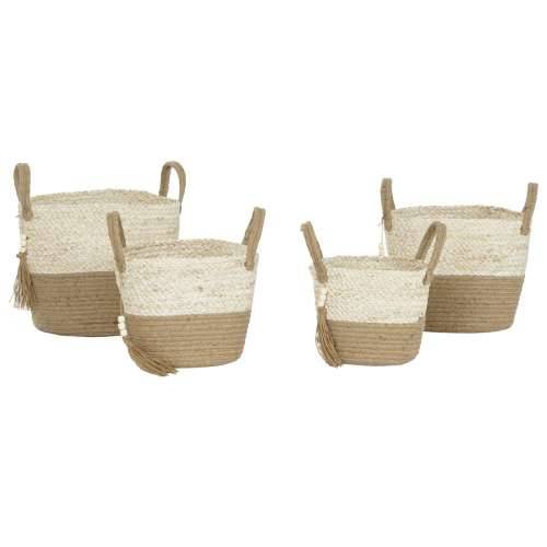 Set košara Home ESPRIT Prirodno Svijetlo smeđi Juta moderan 40 x 40 x 41 cm Cijena