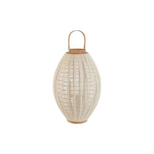 Svijećnjak Home ESPRIT Bijela Prirodno Drvo Kristal 37 x 37 x 56 cm Cijena