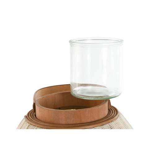 Svijećnjak Home ESPRIT Bijela Prirodno Drvo Kristal 37 x 37 x 56 cm Cijena