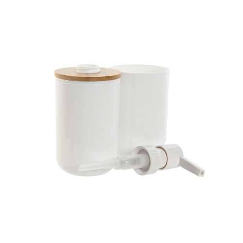 Set za Kupaonicu Home ESPRIT Bijela Prirodno Bambus polistiren 7 x 7 x 16 cm Cijena