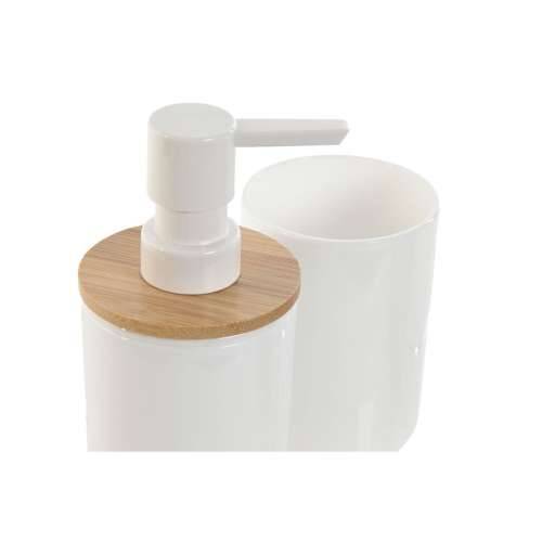 Set za Kupaonicu Home ESPRIT Bijela Prirodno Bambus polistiren 7 x 7 x 16 cm Cijena