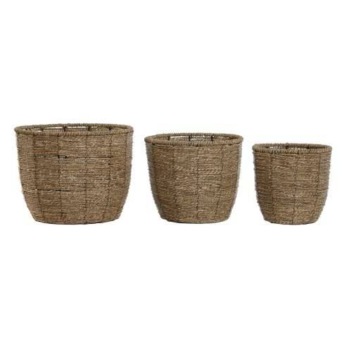 Set žardinjera Home ESPRIT Smeđa Vlakna Tropsko 31 x 31 x 24 cm Cijena
