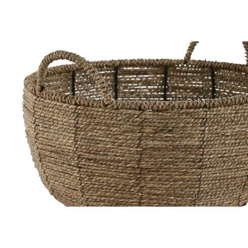 Set žardinjera Home ESPRIT Smeđa Metal Vlakna Tropsko 34 x 33 x 15 cm Cijena