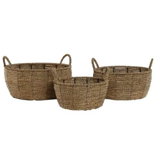 Set žardinjera Home ESPRIT Smeđa Metal Vlakna Tropsko 34 x 33 x 15 cm Cijena