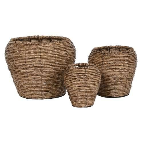 Set žardinjera Home ESPRIT Smeđa Metal Vlakna 41 x 41 x 32 cm Cijena