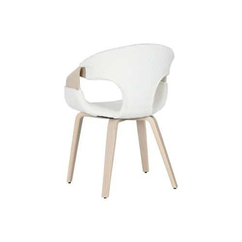 Blagavaonska stolica Home ESPRIT Bijela Poliester Drvo 55,5 x 67,5 x 80,5 cm Cijena