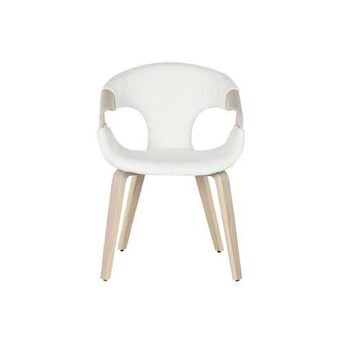 Blagavaonska stolica Home ESPRIT Bijela Poliester Drvo 55,5 x 67,5 x 80,5 cm Cijena