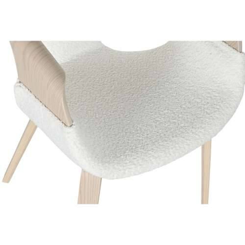 Blagavaonska stolica Home ESPRIT Bijela Poliester Drvo 55,5 x 67,5 x 80,5 cm Cijena