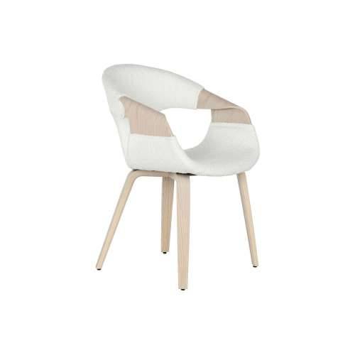 Blagavaonska stolica Home ESPRIT Bijela Poliester Drvo 55,5 x 67,5 x 80,5 cm Cijena