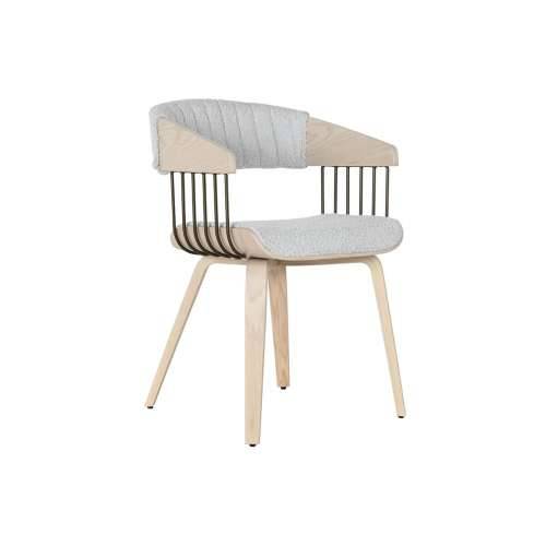 Blagavaonska stolica Home ESPRIT Siva Poliester Drvo 51 x 55 x 76,5 cm Cijena