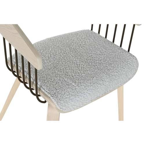 Blagavaonska stolica Home ESPRIT Siva Poliester Drvo 51 x 55 x 76,5 cm Cijena