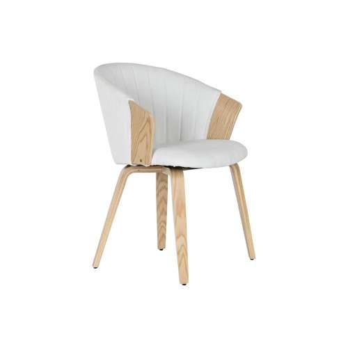 Blagavaonska stolica Home ESPRIT Bijela Poliester Drvo 60 x 57,5 x 79 cm Cijena