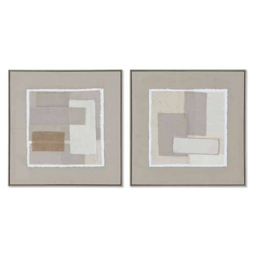 Slika Home ESPRIT Smeđa Bež Apstraktno gradski 62 x 3,2 x 62 cm (2 kom.) Cijena