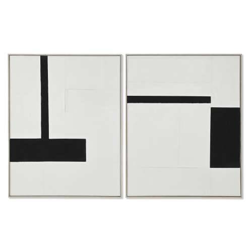 Slika Home ESPRIT Bijela Crna Apstraktno moderan 82 x 3,8 x 102 cm (2 kom.) Cijena