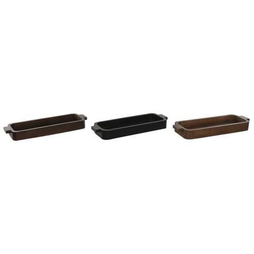 Stolni ukras Home ESPRIT Smeđa Crna Svijetlo smeđi Drvo Manga Kolonijalni 46 x 15 x 5 cm (3 kom.) Cijena