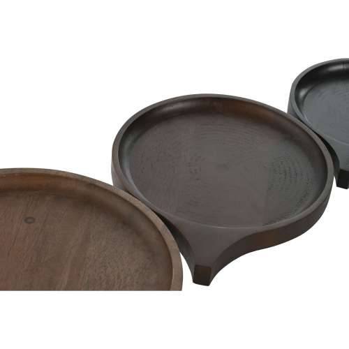 Stolni ukras Home ESPRIT Smeđa Crna Svijetlo smeđi Drvo Manga Kolonijalni 37 x 31 x 2,7 cm (3 Dijelovi) Cijena