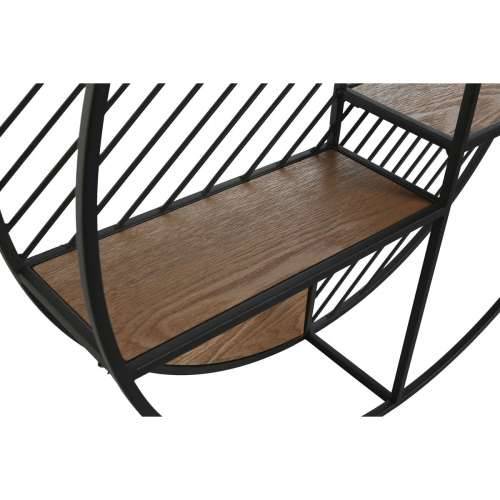 Polica Home ESPRIT Crna Prirodno Metal Drvo MDF 60 x 12 x 60 cm zidni Cijena